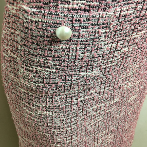 NWT! KARL LAGERFELD PARIS ROSE Tweed Sheath Dress - Picture 8 of 8